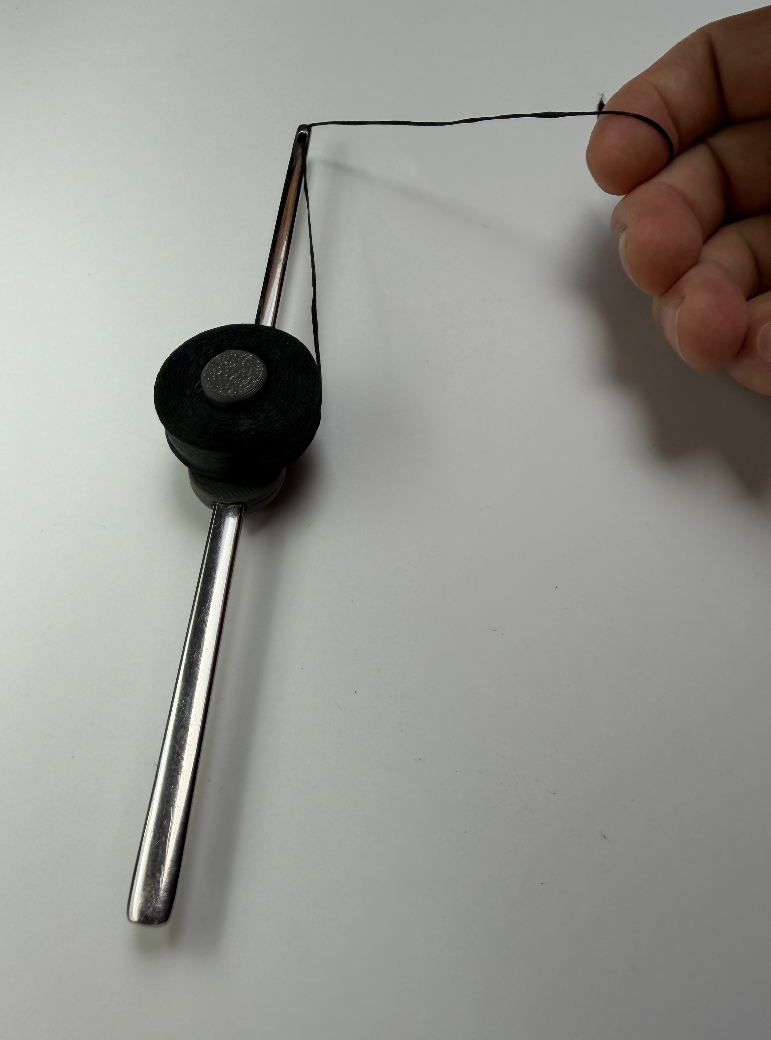 Flosser Wand in use